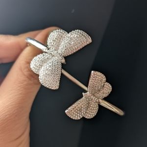 Sterling silver & cubic zirconia butterfly bracelet